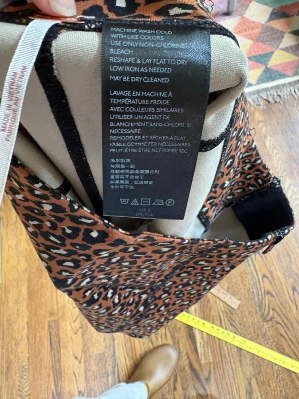 Free People zip front leopard stretch jersey bike shorts size s